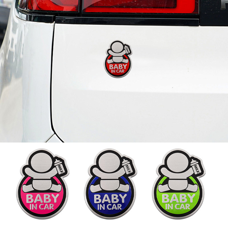 Car Accessories Sticker - Hochwertige Modifikation 3D Metall Aluminiumlegierung Warn-Autoaufkleber