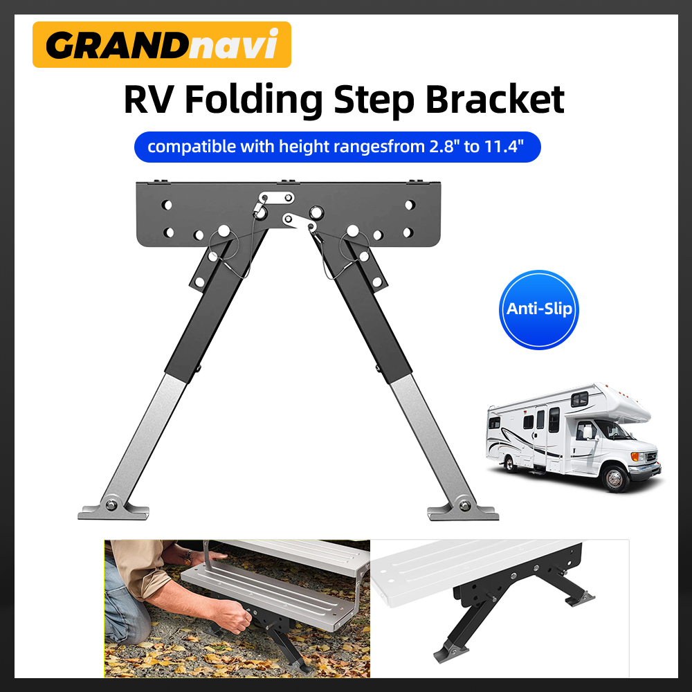 Car Accessories For Camping - Hochbelastbare RV-Einstiegsstufen-Stabilisatoren, faltbare Bodenstützfüße, einfach zu