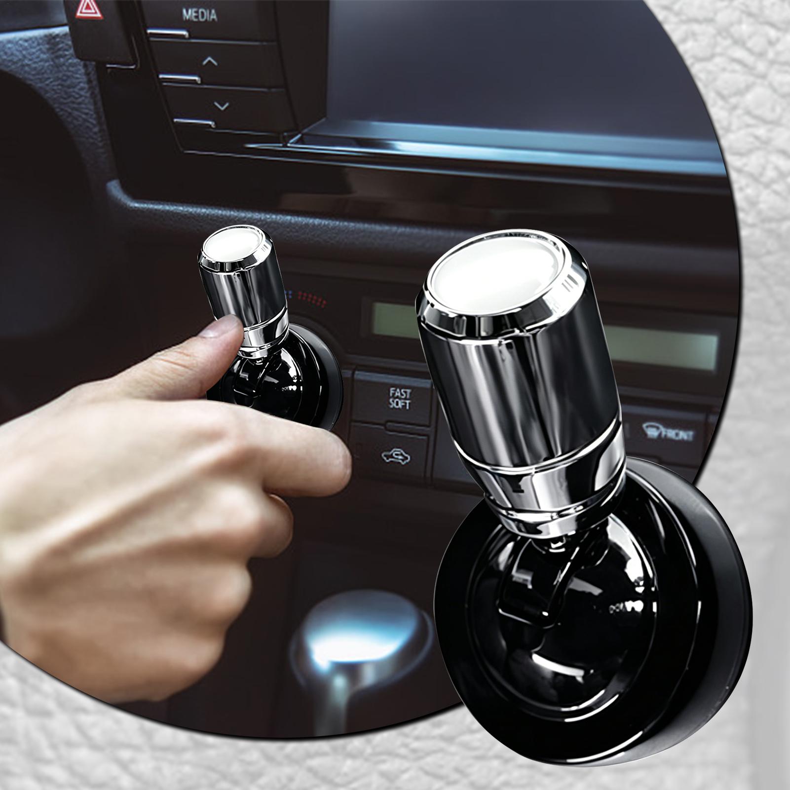 Car Accessories Sticker - Startknopf-Abdeckung aus Metall, Dekorativer Zündungs-Aufkleber, Selbstklebender