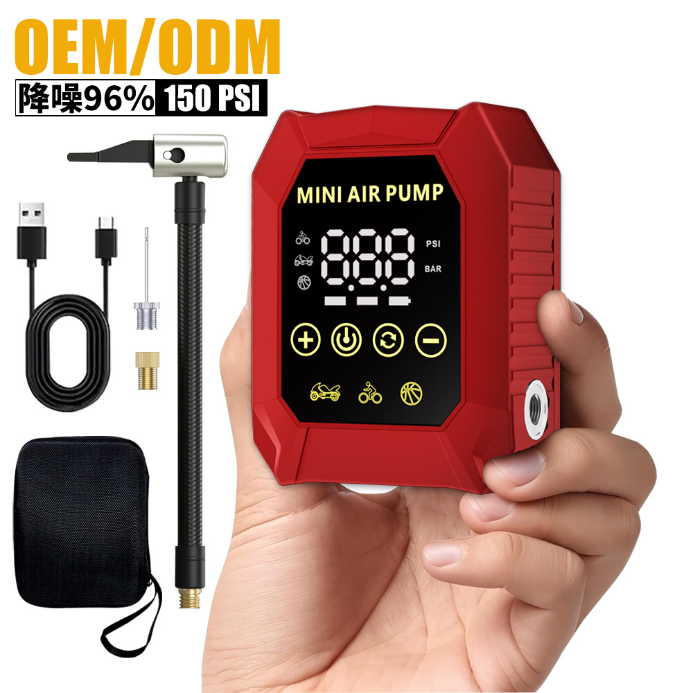Car Portable Tire Inflator - 150psi Tragbare Auto-Luftpumpe Kabelloser Digitaler Kompressor