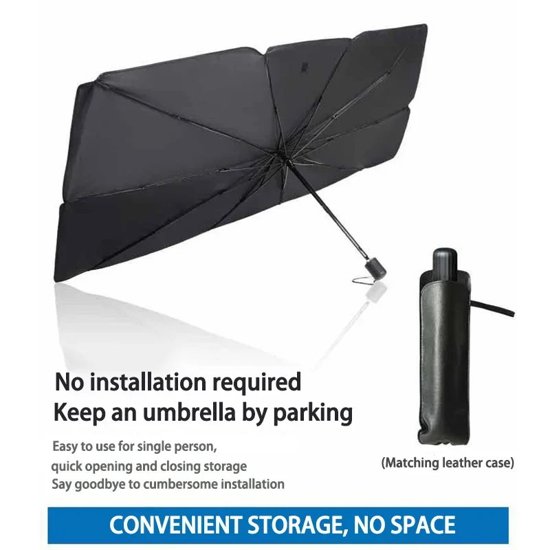 Windshield Sun Shade - Faltbare Auto-Windschutzscheiben-Sonnenschutzabdeckung, Innen-Sonnenschirm für Frontscheibe, UV-Schutz,
