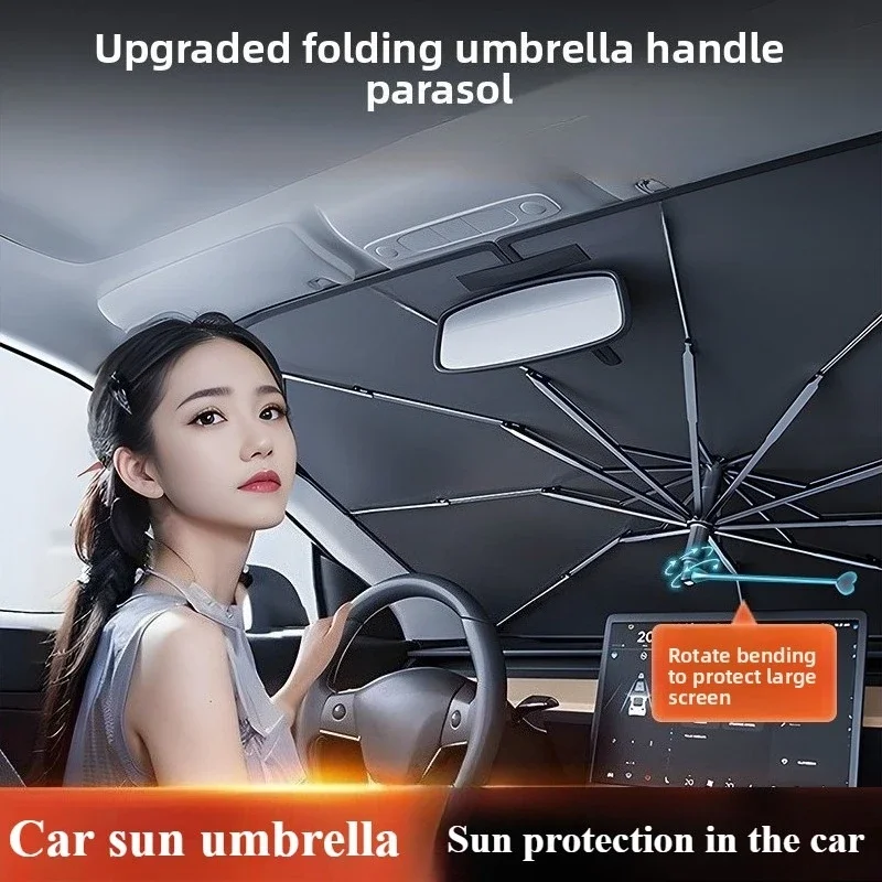Windshield Sun Shade - Auto-Sonnenschutz Windschutzscheiben-Regenschirm Faltbarer Vorderscheiben-Sonnenschutz Wärmeisolierung Auto-Zubehör