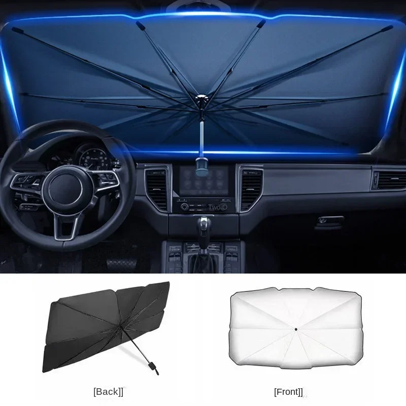 Windshield Sun Shade - Baseus Windschutzscheiben-Sonnenschutz Regenschirm mit Gesäumten Kanten