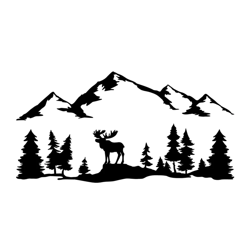 Car Accessories For Camping - Auto Aufkleber Camping Off-road Baum Deer