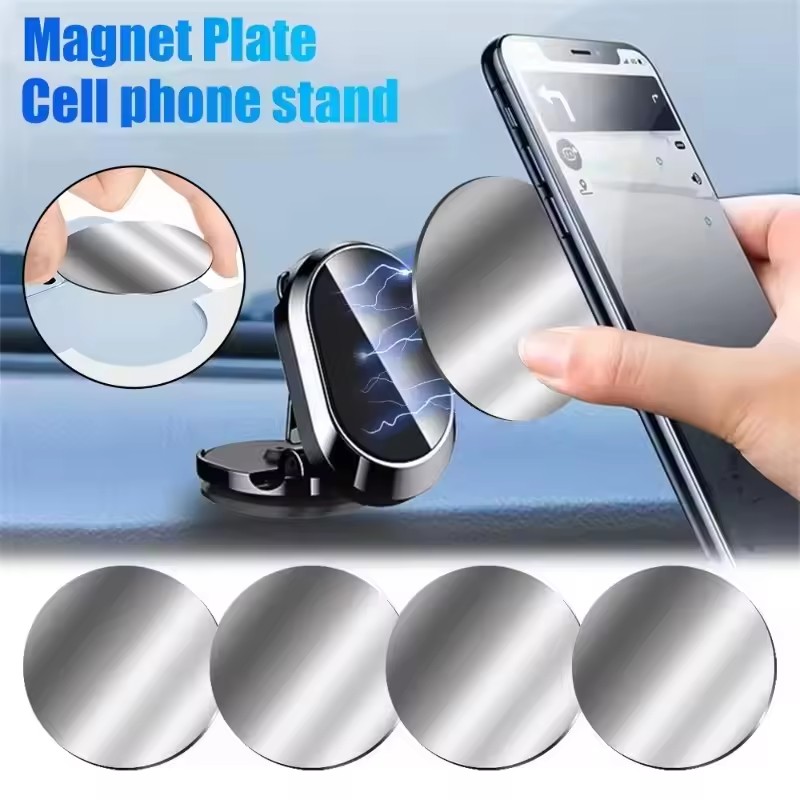 Car Accessories Sticker - 50/1 Stück Metallplatte für Magnet-Autotelefonhalter Runde