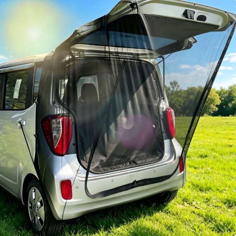 Car Cargo Net Trunk - Camper-Moskitonetz, extra dehnbar, großes SUV-Kofferraumnetz, schwarzer