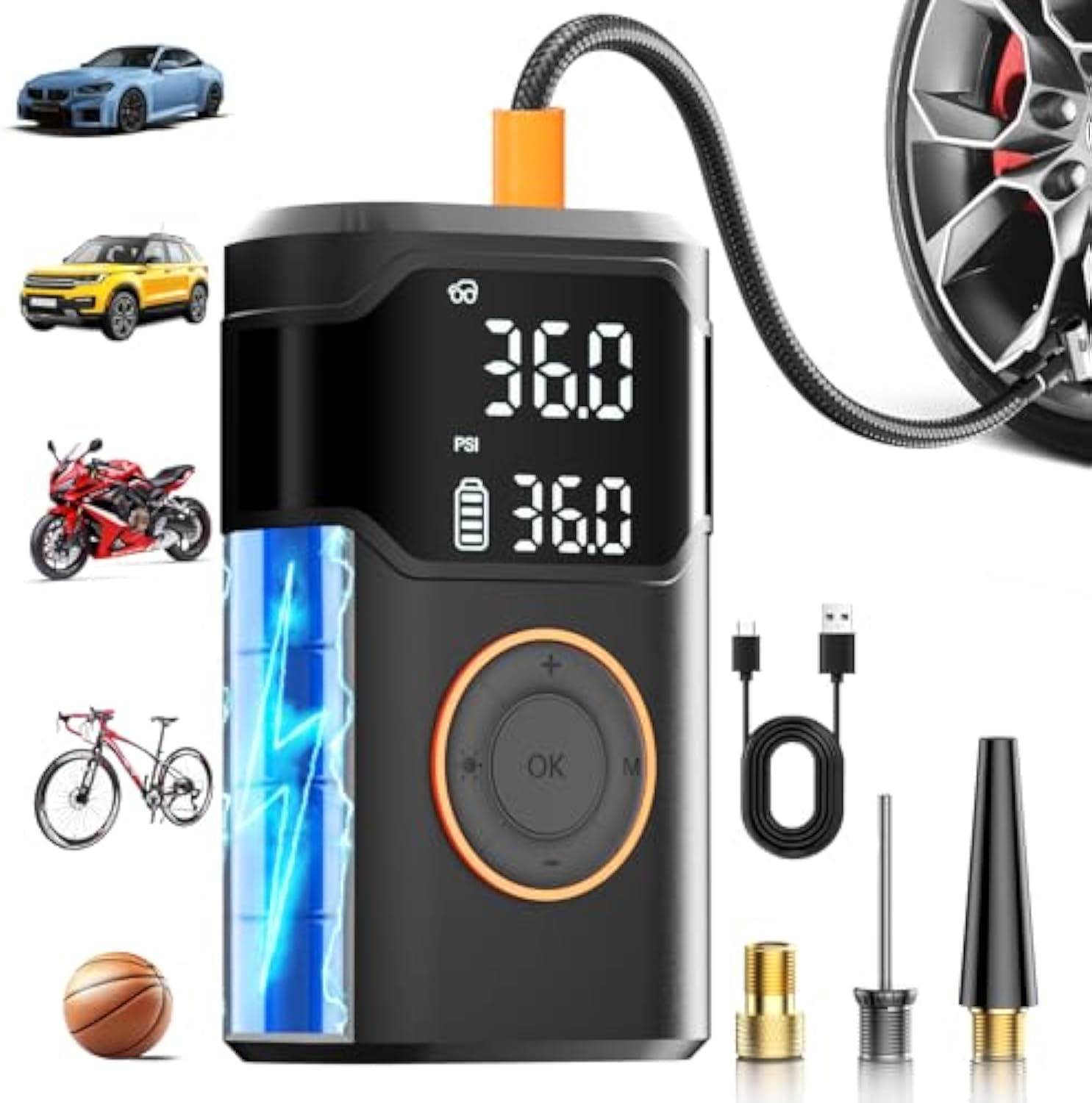 Automatische wiederaufladbare  – Car Portable Tire Inflator Bewertung und Preis