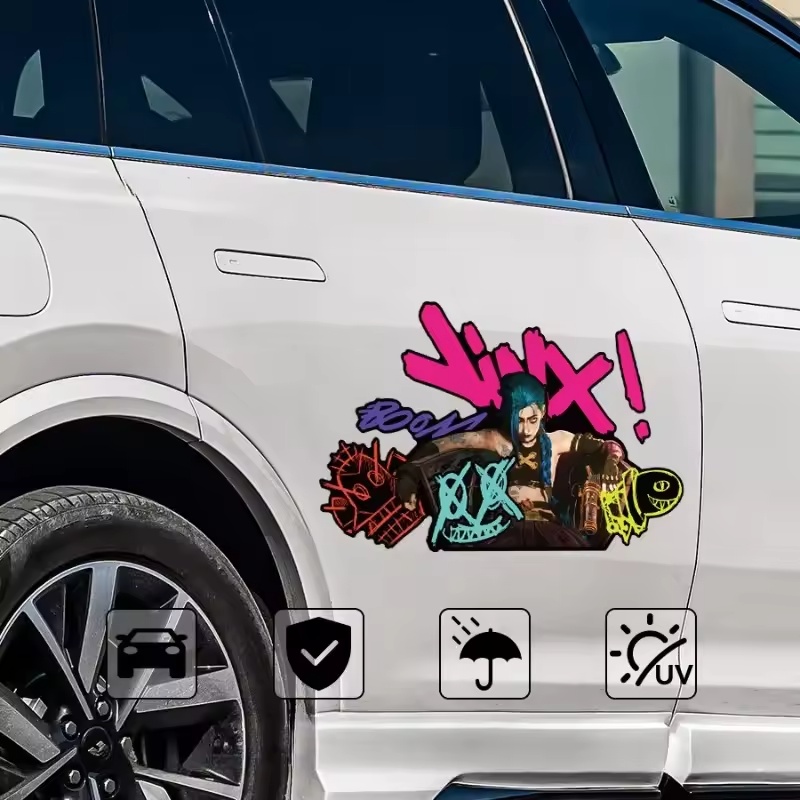 Arcane Jinx Graffiti Reflektie – Car Accessories Sticker Bewertung und Preis