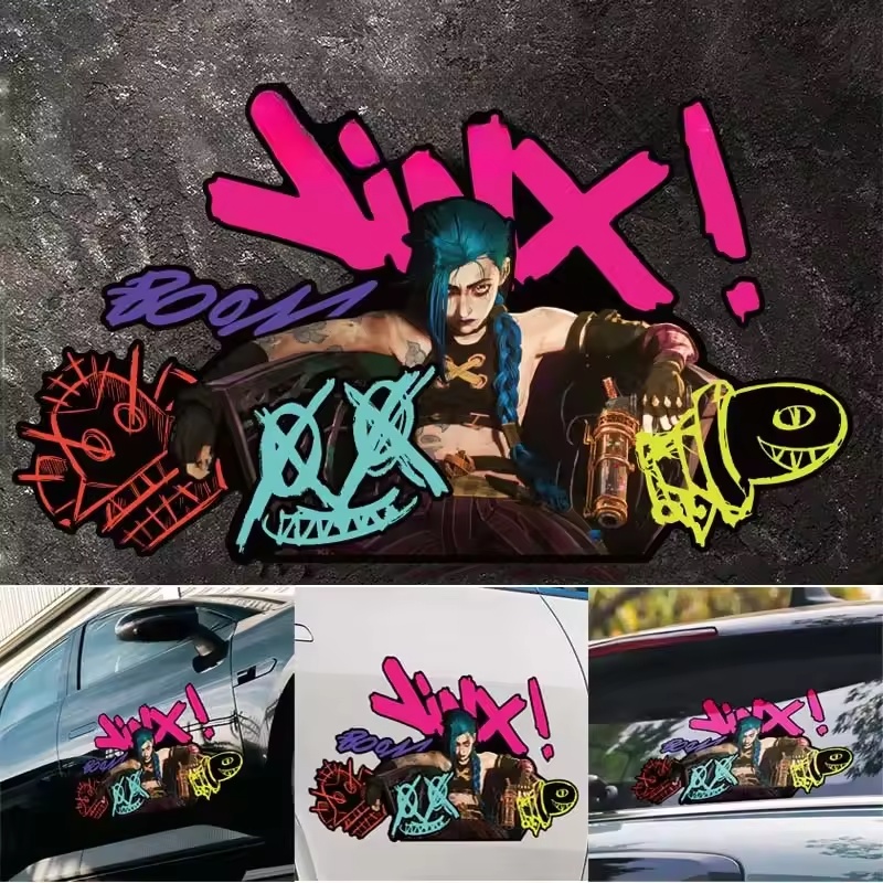 Arcane Jinx Graffiti Reflektie – Car Accessories Sticker Bewertung und Preis