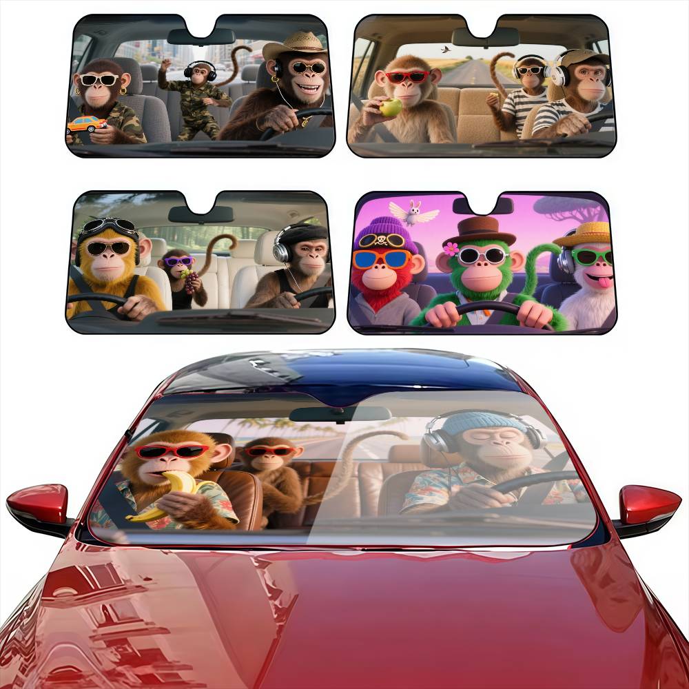 Lustiger Affe Fahrer Auto Sonn – Automatic Car Sunshade Bewertung und Preis